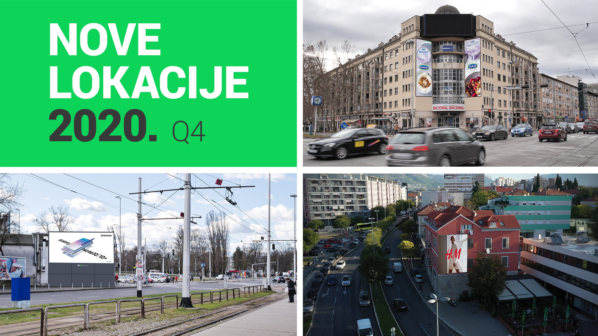 Nove reklamne površine u 2020. Q4